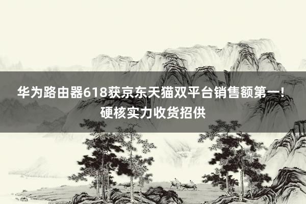 华为路由器618获京东天猫双平台销售额第一! 硬核实力收货招供