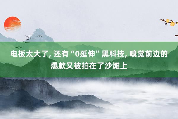 电板太大了, 还有“0延伸”黑科技, 嗅觉前边的爆款又被拍在了沙滩上