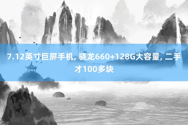 7.12英寸巨屏手机, 骁龙660+128G大容量, 二手才100多块